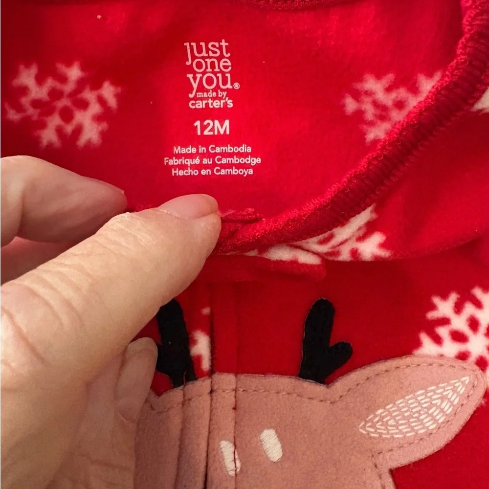 Carter's Festive Red Snowflake Footie‎